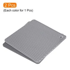 Unique Bargains Silicone Heat Resistant Non-Slip Drying Mat Trivet Deep Gray, Light Gray 2 Pcs -Kitchen Tools Shop GUEST 6bcc4e56 0405 4ee1 a833 28524a98593e