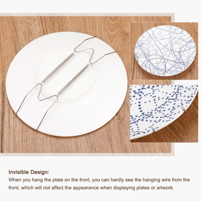 Unique Bargains Stainless Steel Dish Racks For Decorative Plate Hanger 6 Inch Silver 7 Unique Bargains Stainless Steel Dish Racks For Decorative Plate Hanger 6 Inch Silver - Image 5