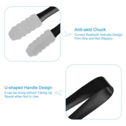 Unique Bargains Stainless Steel Ice Tongs For Appetizers, Charcuterie, Dessert, Tea Party, Bar, Cafe Serving 5.3" Black 7 Pcs -Kitchen Tools Shop GUEST 6d0e302a c773 4009 9c96 b513fc543026