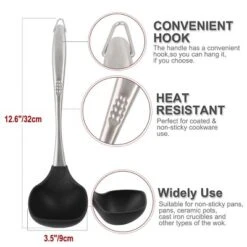Unique Bargains Heat Resistant To 480°F Restaurant Kitchen Cooking Utensil Soup Ladle Spoon 12.6 Inch Black 1 Pc 10 Unique Bargains Heat Resistant To 480°F Restaurant Kitchen Cooking Utensil Soup Ladle Spoon 12.6 Inch Black 1 Pc -Kitchen Tools Shop GUEST 6d1d9bb7 1ce5 4189 9f8d 7f5b487a31a0