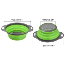 Unique Bargains Kitchen Collapsible Colander Silicone Round Foldable Strainer With Handle -Kitchen Tools Shop GUEST 6de18e3b 2a7d 4975 85fc ea7e9e07cd55