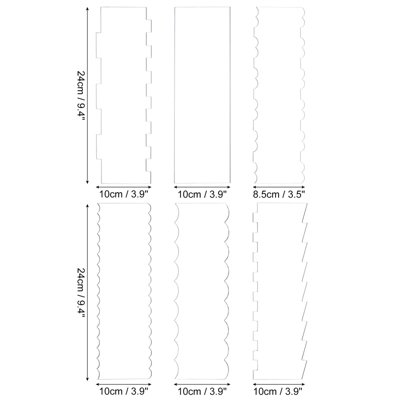 Unique Bargains Acrylic Versatile Durable Cake Scraper Smoother Tool Set 6 Pcs Clear 3 Unique Bargains Acrylic Versatile Durable Cake Scraper Smoother Tool Set 6 Pcs Clear