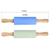 Unique Bargains Silicone Smooth Non-Stick Wooden Handle Kitchen Rolling Pin 2 Pcs -Kitchen Tools Shop GUEST 6f805785 6085 41f8 b7d4 11702b76ccdf