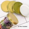 Unique Bargains Iron Regular Mouth Mason Canning Jars Lids With Sealing Rings