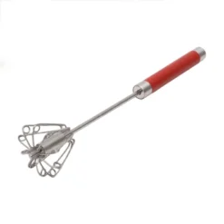 Unique Bargains 12" Semi-Automatic Loop Whisk Dishwasher Safe Stainless Steel Red Silver Tone -Kitchen Tools Shop GUEST 704af470 1b62 460e 95ea 6053c6545a4c