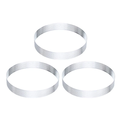 Unique Bargains Stainless Steel Non-Stick Perforated Baking Dessert Round Cake Ring 3 Pcs 11 Unique Bargains Stainless Steel Non-Stick Perforated Baking Dessert Round Cake Ring 3 Pcs - Image 9
