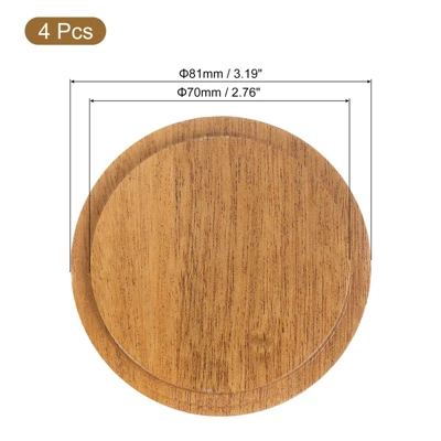 Unique Bargains Smooth Bamboo Wide Mouth Coffee Mug Wooden Cup Lid 4 Pcs 3 Unique Bargains Smooth Bamboo Wide Mouth Coffee Mug Wooden Cup Lid 4 Pcs