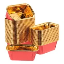 Unique Bargains Greaseproof Single-sided Aluminum Foil Cupcake Liners For Party 50 Pcs -Kitchen Tools Shop GUEST 714cf609 283b 4038 bd84 86eec5f354c0