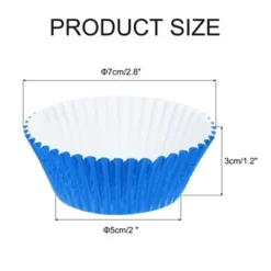 Unique Bargains Greaseproof Metallic Easy Release Baking Cups Standard 300 Pcs