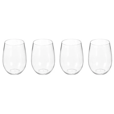 Unique Bargains PET Transparent Lightweight Stemless Wine Glasses Drinkware 16 Oz 4 Pcs 6 Unique Bargains PET Transparent Lightweight Stemless Wine Glasses Drinkware 16 Oz 4 Pcs - Image 4