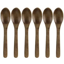 Unique Bargains Wooden Natural Grain Soup Ingredient Spoons 6" Brown 6 Pcs -Kitchen Tools Shop GUEST 744f5ab8 813f 4a38 a637 56b767ee0d2e