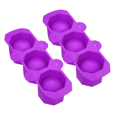 Unique Bargains Silicone Freezer Home Use 3-Cavity Ice Cube Trays 12 Unique Bargains Silicone Freezer Home Use 3-Cavity Ice Cube Trays - Image 10