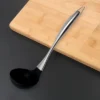 Unique Bargains Home Kitchen Stainless Steel Silicone Soup Ladle Black 1 Pc -Kitchen Tools Shop GUEST 75825b38 a024 4c30 8515 93ce72e86c7c