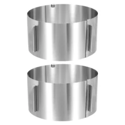 Unique Bargains Stainless Steel Round Adjustable Nonstick Cake Ring 2 Pcs -Kitchen Tools Shop GUEST 75d5004c 9874 4185 8503 b11c575d7cfc