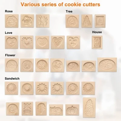 Unique Bargains Natural Beech Wood Smooth Surfaces Durable Cookie Cutter 2 Pcs 4 Unique Bargains Natural Beech Wood Smooth Surfaces Durable Cookie Cutter 2 Pcs - Image 2