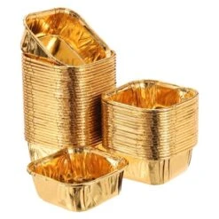 Unique Bargains Greaseproof Party Single-sided Aluminum Foil Cupcake Liners 50 Pcs -Kitchen Tools Shop GUEST 7660cc5c 1d4a 48c5 868c cd514852935f