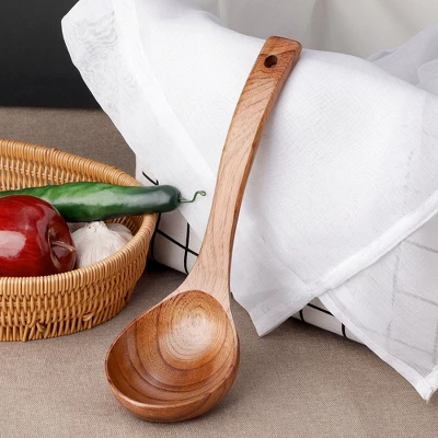 Unique Bargains Natural Grain Durable Lightweight Smooth Surface Soup Spoon 10.4" Length Brown 1 Pc 3 Unique Bargains Natural Grain Durable Lightweight Smooth Surface Soup Spoon 10.4" Length Brown 1 Pc