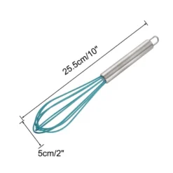 Unique Bargains Silicone Stainless Steel Home Blending Whisk 10" 1 Pc -Kitchen Tools Shop GUEST 7775ed0c 5614 4c14 9043 c48bcb9e866b