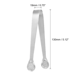 Unique Bargains Tea Party Stainless Steel Silver Mini Ice Cube Tongs