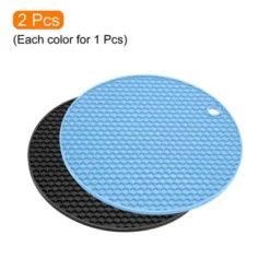 Unique Bargains Silicone Heat Resistant Trivet Mats Light Blue, Black 2 Pcs 6 Unique Bargains Silicone Heat Resistant Trivet Mats Light Blue, Black 2 Pcs -Kitchen Tools Shop GUEST 7a66a860 c86b 4ee6 aae5 7da1e87ece84