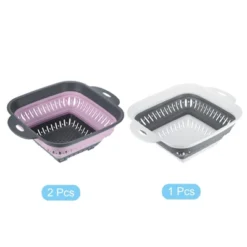 Unique Bargains Pasta Veggies Kitchen Collapsible Food Colander With Extendable Handle 3 Pcs -Kitchen Tools Shop GUEST 7b0a137e c385 4f44 99f0 3f6cb2dc203b