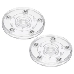 Unique Bargains 360 Degree Rotating Anti-slip High-strength Plastic Smooth Rotation Clear Lazy Susan 2 Pcs -Kitchen Tools Shop GUEST 7b1ed2b3 c394 4202 aa91 2d7f12acad87