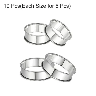 Unique Bargains Stainless Steel Double Rolled Nonstick Durable Cake Rings 10 Pcs 4 Unique Bargains Stainless Steel Double Rolled Nonstick Durable Cake Rings 10 Pcs - Image 2