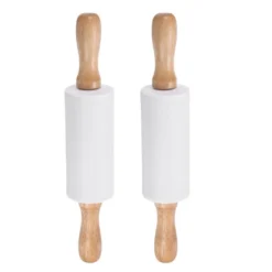 Unique Bargains Silicone Non-Stick Wooden Handle Kitchen Reusable Rolling Pin 2 Pcs 11 Unique Bargains Silicone Non-Stick Wooden Handle Kitchen Reusable Rolling Pin 2 Pcs -Kitchen Tools Shop GUEST 7c2639ac 24a0 40f6 9a04 116134a4cfa6