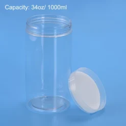 Unique Bargains Round Clear Plastic Empty Jars With Transparent Screw Top Lids For Storage 6 Pcs -Kitchen Tools Shop GUEST 7c2a959c a007 49f2 86d1 6d33a83126f1
