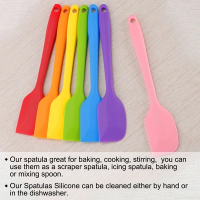 Unique Bargains Heat Resistant Non-scratch Non Stick Silicone Spatula 8.4" X 1.6" Purple 1 Pc 6 Unique Bargains Heat Resistant Non-scratch Non Stick Silicone Spatula 8.4" X 1.6" Purple 1 Pc - Image 4