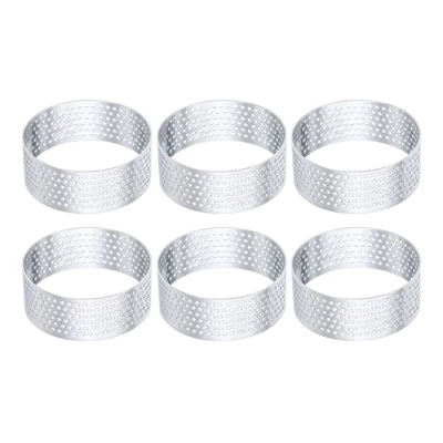 Unique Bargains Stainless Steel Non-Stick Perforated Baking Dessert Round Cake Ring 6 Pcs 9 Unique Bargains Stainless Steel Non-Stick Perforated Baking Dessert Round Cake Ring 6 Pcs - Image 7