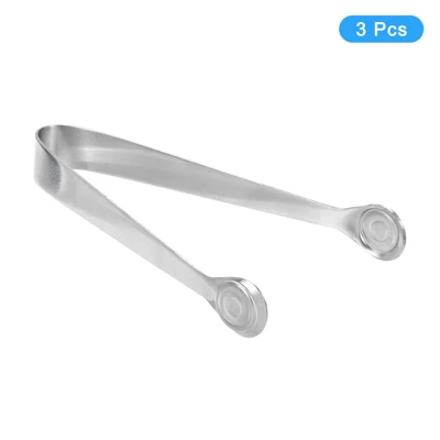 Unique Bargains Tea Party Stainless Steel Silver Mini Ice Cube Tongs 4 Unique Bargains Tea Party Stainless Steel Silver Mini Ice Cube Tongs - Image 2