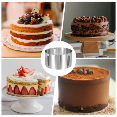 Unique Bargains Adjustable Stainless Steel Nonstick Retractable Round Cake Ring 7 Unique Bargains Adjustable Stainless Steel Nonstick Retractable Round Cake Ring - Image 5