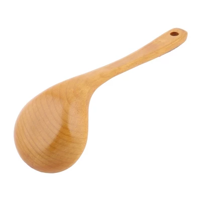 Unique Bargains Wood Kitchen Easy To Wash Hangable Cooking Spoon 10.6" X 3" Wooden Color 1 Pc 4 Unique Bargains Wood Kitchen Easy To Wash Hangable Cooking Spoon 10.6" X 3" Wooden Color 1 Pc - Image 2