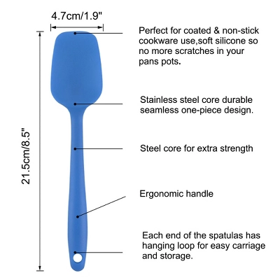 Unique Bargains Silicone Heat Resistant Non-Stick Kitchen Cooking Baking Turner Spatula 3 Unique Bargains Silicone Heat Resistant Non-Stick Kitchen Cooking Baking Turner Spatula