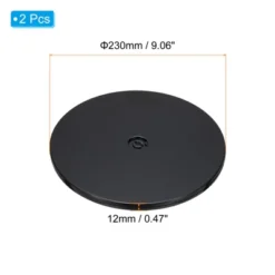 Unique Bargains High-strength Plastic 360-degree Rotating Design Durability Anti-slip Black Swivel Turntable 2 Pcs
