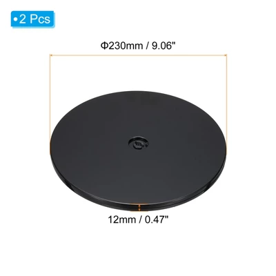 Unique Bargains High-strength Plastic 360-degree Rotating Design Durability Anti-slip Black Swivel Turntable 2 Pcs 3 Unique Bargains High-strength Plastic 360-degree Rotating Design Durability Anti-slip Black Swivel Turntable 2 Pcs