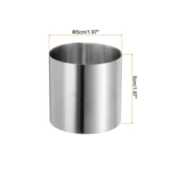 Unique Bargains Stainless Steel Seamless Nonstick Mirror Coating Round Cake Ring 4 Pcs