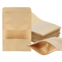 Unique Bargains Kraft Paper Zip Closure Clear Window Food Storage Containers 60 Pcs -Kitchen Tools Shop GUEST 82ef3c28 7f2d 46f5 86d0 fc479524e0a6