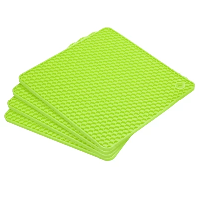 Unique Bargains Silicone Square Hot Pans Pads Heat Resistant Non-Slip Trivets 4 Pcs 10 Unique Bargains Silicone Square Hot Pans Pads Heat Resistant Non-Slip Trivets 4 Pcs - Image 8