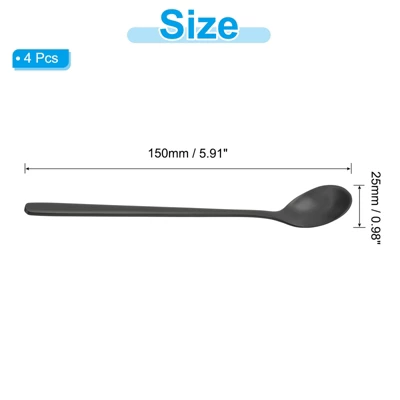 Unique Bargains Stainless Steel Long Handle Iced Tea Coffee Spoons 4 Pcs 3 Unique Bargains Stainless Steel Long Handle Iced Tea Coffee Spoons 4 Pcs