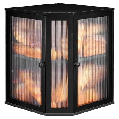 Unique Bargains Bamboo Acrylic Wavy Double Door Panel Large Corner Bread Container Black 8 Unique Bargains Bamboo Acrylic Wavy Double Door Panel Large Corner Bread Container Black - Image 6