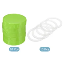 Unique Bargains Wide Mouth Plastic Mason Jar Lids With Silicone Sealing Ring 10 Pcs