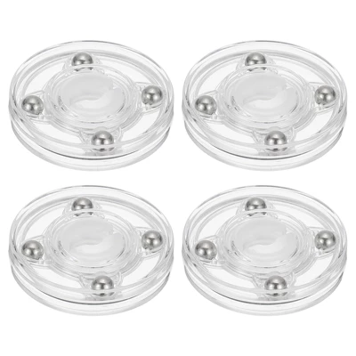 Unique Bargains 360 Degree Rotating High-strength Plastic Anti-slip Multi-use Clear Swivel Stand Turntable 4 Pcs 7 Unique Bargains 360 Degree Rotating High-strength Plastic Anti-slip Multi-use Clear Swivel Stand Turntable 4 Pcs - Image 5