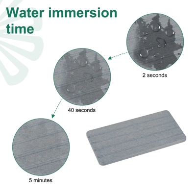 Unique Bargains Diatomite Water Absorbent Grooves Soap Dish Drying Mats 8.66" X 4.33" 2 Pcs 4 Unique Bargains Diatomite Water Absorbent Grooves Soap Dish Drying Mats 8.66" X 4.33" 2 Pcs - Image 2