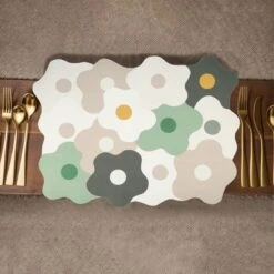 Unique Bargains Floral Dish Drying Mat 15.75"x11.81"x0.14"