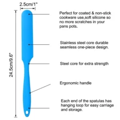 Unique Bargains Silicone Heat Resistant Non-scratch Non-Stick Cooking Mixing Tool Spatula
