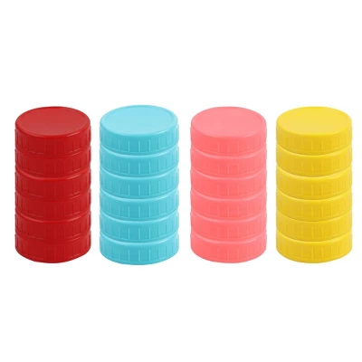 Unique Bargains Plastic Leak-Proof Regular Mason Canning Jars Lids 24 Pcs 8 Unique Bargains Plastic Leak-Proof Regular Mason Canning Jars Lids 24 Pcs - Image 6
