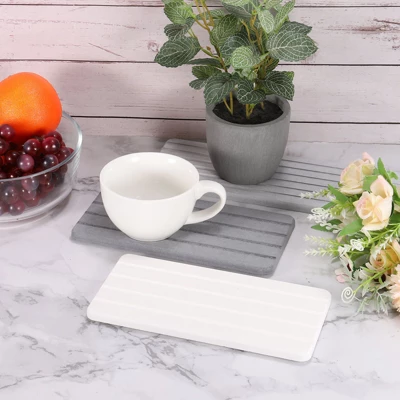 Unique Bargains Diatomite Water Absorbent Kitchen Bathroom Soap Dish Drying Mat 8.66" X 4.33" 4 Unique Bargains Diatomite Water Absorbent Kitchen Bathroom Soap Dish Drying Mat 8.66" X 4.33" - Image 2