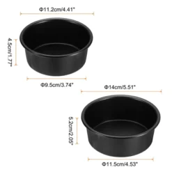 Unique Bargains Aluminum Alloy Nonstick Removable Bottom High Temperature Resistant Round Cake Pan 1 Set